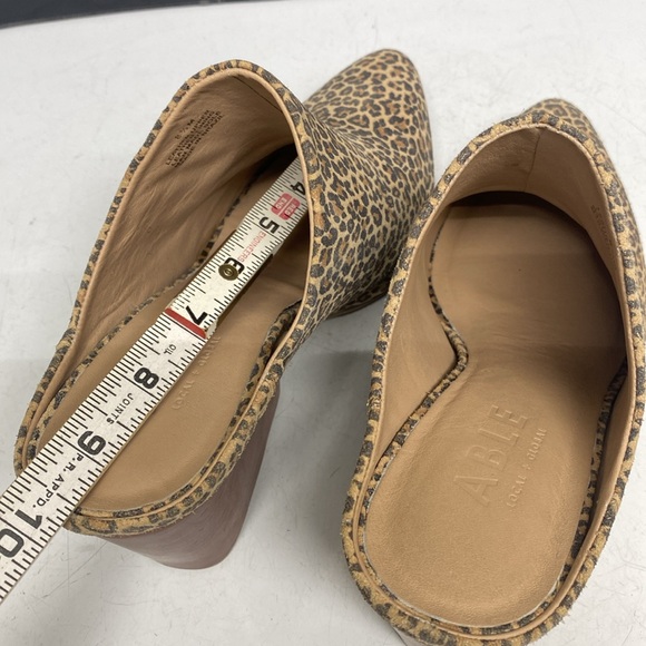 Able Local Global Rojas Leopard Print Heeled Mule Shoes Size 8.5M - Picture 12 of 17